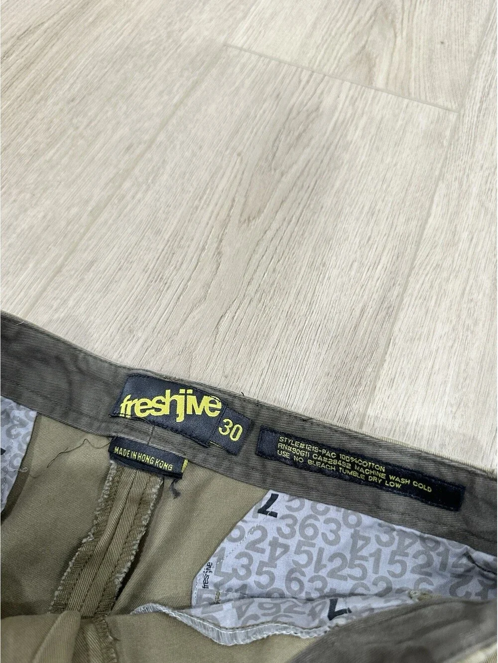 Freshjive Mens 30x29 Khaki Cargo Pants Vintage 1990s Skater Thrasher Gear